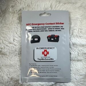 NFC Emergency Contact Sticker - Gray